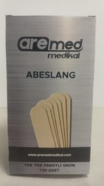 Aremed - Tahta Dil Basacağı - Abeslang (Spatula)  Tek Tek Paketli 100'lü Kutu