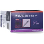BD - Micro-Fine Plus 0.5 ml İnsülin Enjektörü - 30G - 0,30 x 8 mm - 10'lu