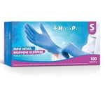 Haspet - Nitril Mavi Muayene Eldiveni - Small 100'lü