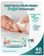 Önlem | Yeni Doğan Bebekler İçin Islak Havlu - 40'lı