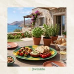 Amalfi Garden İtalya Serisi Oval Tabak 38.8 × 27.5 × 3 CM TW-AML-5002