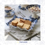 TWİNKLE ELİZABETH 4 AYAKLI  SERVİS TABAK KÜÇÜK MAVİ 30 CM TW-EL-SR-15023