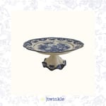 TWİNKLE ELİZABETH AYAKLI SUNUM TABAK MAVİ 30 CM TW-EL-SN-15015
