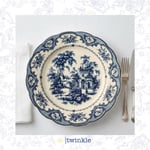 TWİNKLE ELİZABETH DÜZ SERVİS TABAK 6'LI MAVİ 27 CM TW-EL-SR-15014