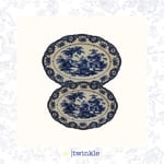TWİNKLE ELİZABETH KAYIK TABAK MAVİ 35,5 CM + 30,5 CM TW-EL-KY-15012