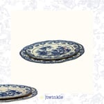 TWİNKLE ELİZABETH KAYIK TABAK MAVİ 35,5 CM + 30,5 CM TW-EL-KY-15012