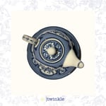 TWİNKLE ELİZABETH SERVİS ÇAYDANLIK TABAKLI MAVİ 17 CM ÇAYDANLIK + FİNCAN VE TABAK TW-EL-ÇY-15021