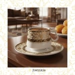 TWİNKLE LUXURY GOLD KAHVE FİNCAN SETİ 6 KİŞİLİK 12 PRÇ. TW-12002