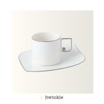 TWİNKLE LUXURY LİNE KAHVE FİNCAN SETİ PLATİN 6 KİŞİLİK 12 PRÇ. 1EV01202408PLT01
