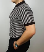 Pamuklu Çizgili Erkek Triko - Kahve 