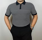 Pamuklu Çizgili Erkek Triko - Siyah