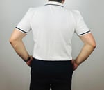 Pamuklu Çizgili Triko Penye - Beyaz