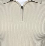 Polo Yaka Triko Sweatshirt - BEJ  - ST 506