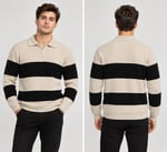 Polo Yaka Triko Sweatshirt - BEJ - ST 509