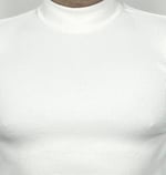 Polo Yaka Triko Sweatshirt - BEYAZ    ST-502