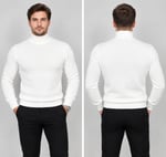 Polo Yaka Triko Sweatshirt - BEYAZ    ST-502