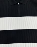 Polo Yaka Triko Sweatshirt - SİYAH  - ST 509