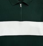 Polo Yaka Triko Sweatshirt - Yeşil - ST 509
