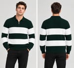Polo Yaka Triko Sweatshirt - Yeşil - ST 509