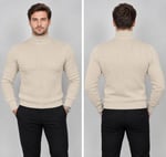 Yarım Balıkçı Triko Sweatshirt - BEJ        ST 502