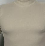 Yarım Balıkçı Triko Sweatshirt - BEJ        ST 502