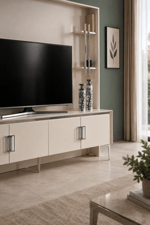 Alyans Ayna Krom Lcd Tv Sehpa Ünite Fonlu 200 Cm