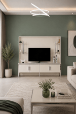Alyans Ayna Krom Lcd Tv Sehpa Ünite Fonlu 200 Cm