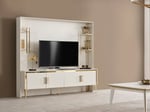 Alyans Gold Lcd Tv Sehpa Table Top üst fonlu (Sedef Krem) - 200