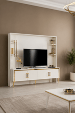 Enluso Alyans Gold Lcd Tv Sehpa üst fonlu 200 Cm