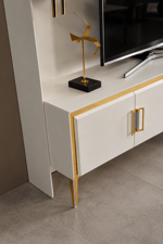 Enluso Alyans Gold Lcd Tv Sehpa üst fonlu 200 Cm