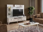 Floransa Lcd Tv Sehbası Table Top Zümrüt Üst Fonlu (Beyaz) - 180