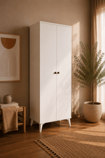 Vega Gardırop 2 Kapaklı (Mat Beyaz)