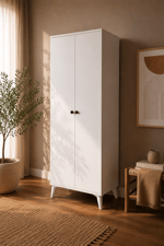 Vega Gardırop 2 Kapaklı (Mat Beyaz)