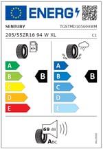 Sentury 205/55R16 94W XL Qirin 990 Yaz Lastiği 2026 Üretim