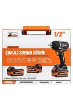 Retta 1/2 Şarjlı Somun Sökme 1600 Nm RSS1600