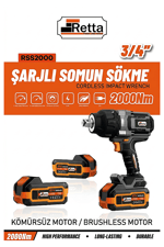 Retta 3/4 Şarjlı Somun Sökme