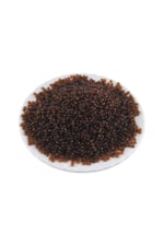 08 Kum 3 mm Şeffaf Açık Kahve Boncuk (100 Gr 6000 Adet )