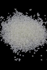 08 Kum Koyu Beyaz Şeffaf Boncuk 3 mm (100 Gr 6000 Adet )