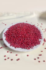 08 Kum Parlak Janjan Kırmızı Boncuk 3 mm (100 Gr 6000 Adet)