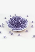 10 mm Açık Mor Akrilik Boncuk Aksesuar Takı Malzemesi (25 Gram)