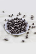 10 mm Antrasit Kaplama Plastik İnci Boncuk Aksesuar Takı Malzemesi (25 Gr)