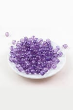 10 mm Canlı Mor Akrilik Boncuk Aksesuar Takı Malzemesi (25 Gram)
