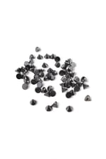 10 mm Çivi Dikme Taş Metalik Gri Boncuk (30 Gr 80 Adet)