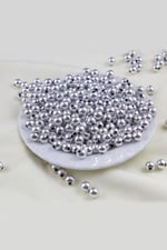 10 mm Gümüş Plastik İnci Boncuk Aksesuar Takı Malzemesi (25 Gr)