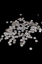 10 mm Ortadan Delikli Desenli Eskitme Gümüş Pul Payet 30 Gr (Tülbent, Oya, Havlu Malzemesi)