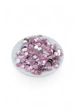 10 mm Pembe Çizgi Desenli Yuvarlak Dikme Taş (150 Adet)