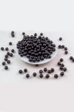 10 mm Siyah Akrilik Boncuk Aksesuar Takı Malzemesi (25 Gram)