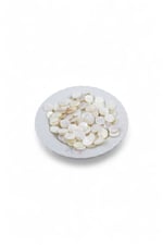 10 mm Yandan Delikli Krem Boncuk (40 Adet)