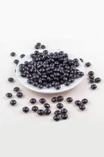 10 mm Yatsı Siyah Akrilik Boncuk Aksesuar Takı Malzemesi (25 Gram)