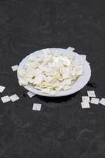 11x11 mm Yandan Delikli Kare Pul Doğal Taş Takı Aksesuar Malzemesi (35 Adet)